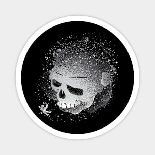 Skull Galaxy Black and White by Tobe Fonseca Magnet